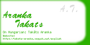 aranka takats business card